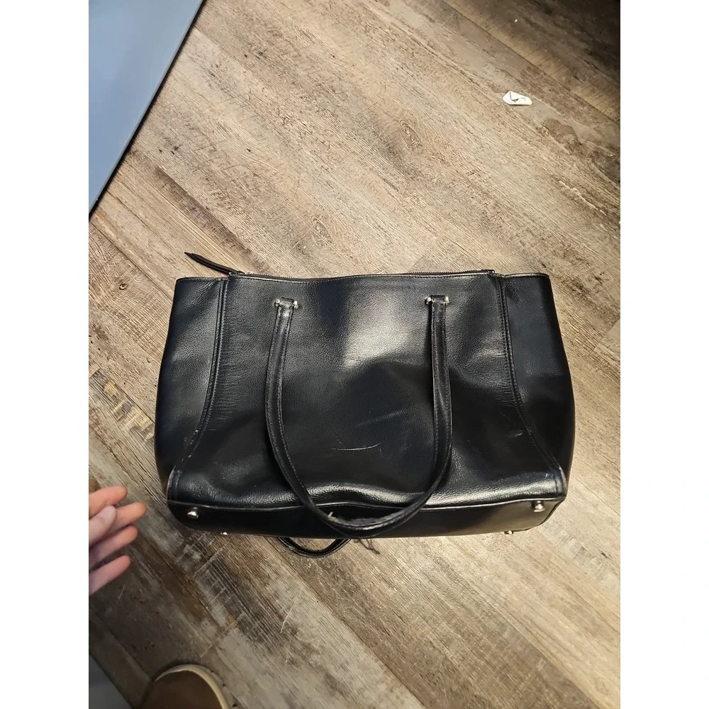 Kate Spade Black Leather Large‎ Tote Bag/purse